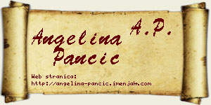 Angelina Pančić vizit kartica